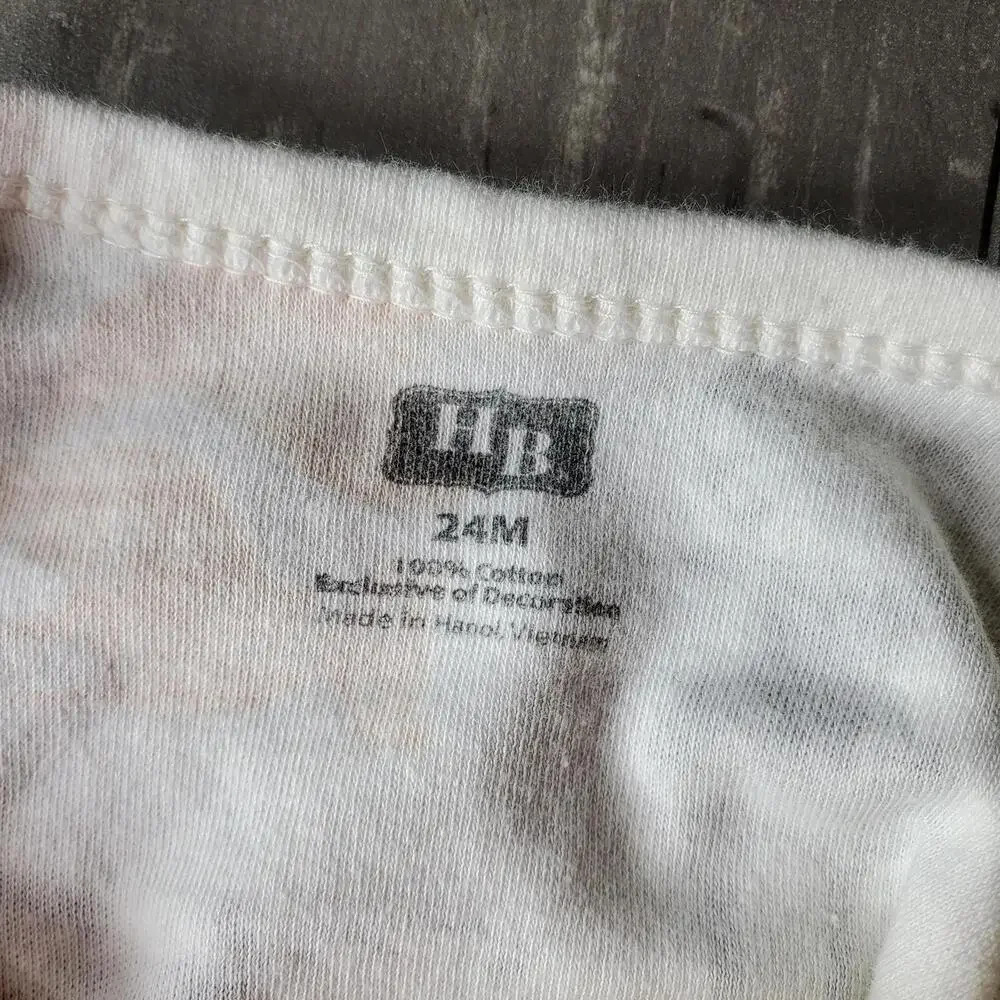 HB Hudson Baby Cotton Long Sleeve One Piece Bodysuit Size 24m Cream Orange NWOT - Picture 3 of 10
